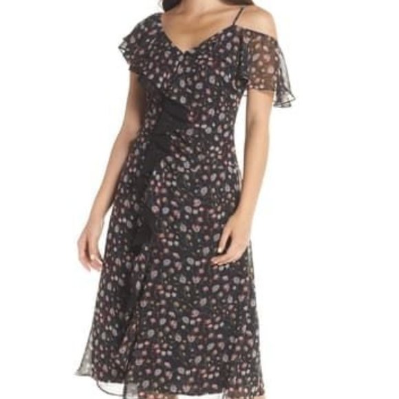 Sam Edelman Dresses & Skirts - New Sam Edelman Floral V-Neck Ruffled Midi Dress 2